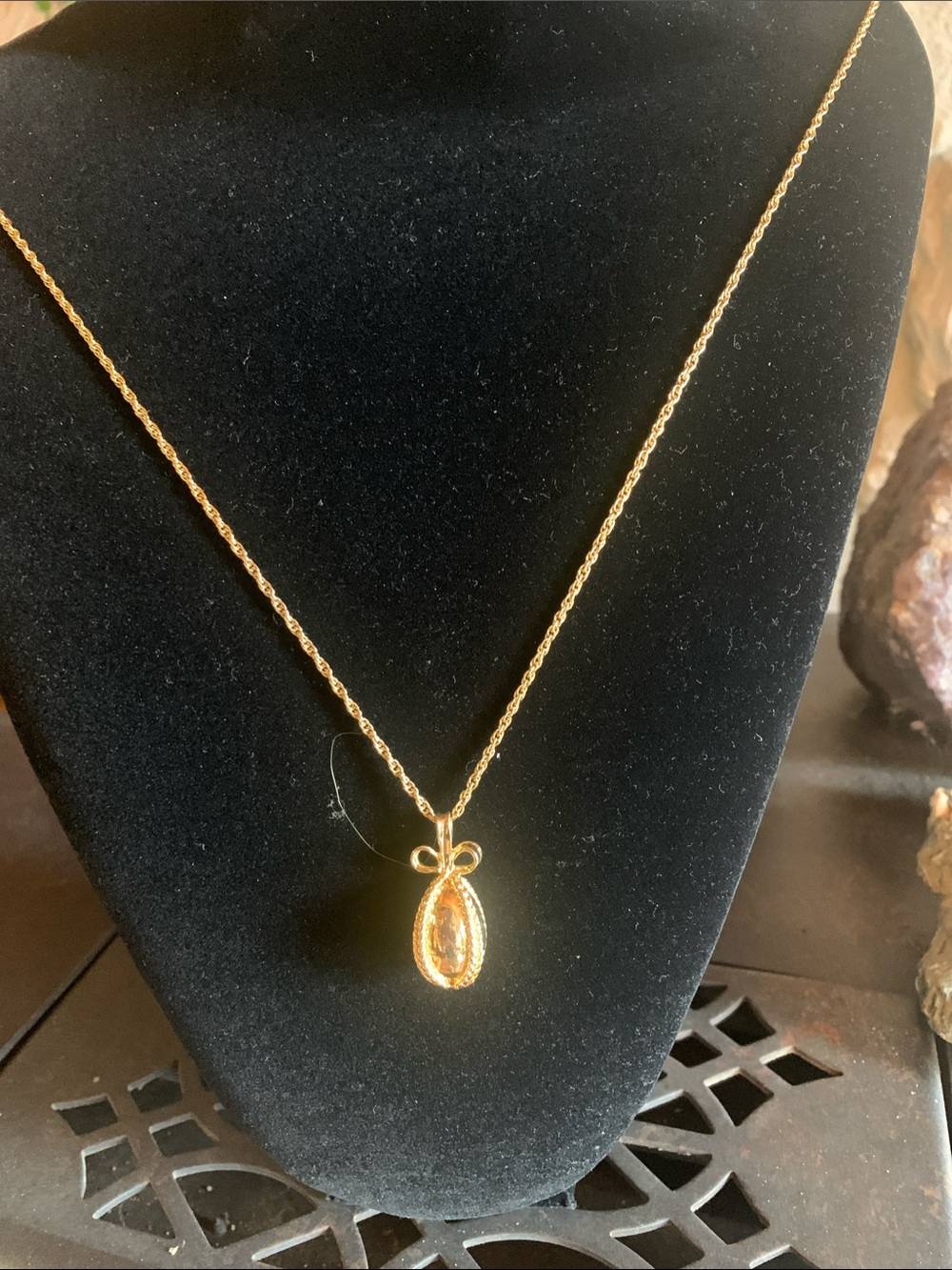 Joan Rivers Gold-Tone Oval Pendant Necklace with Bow